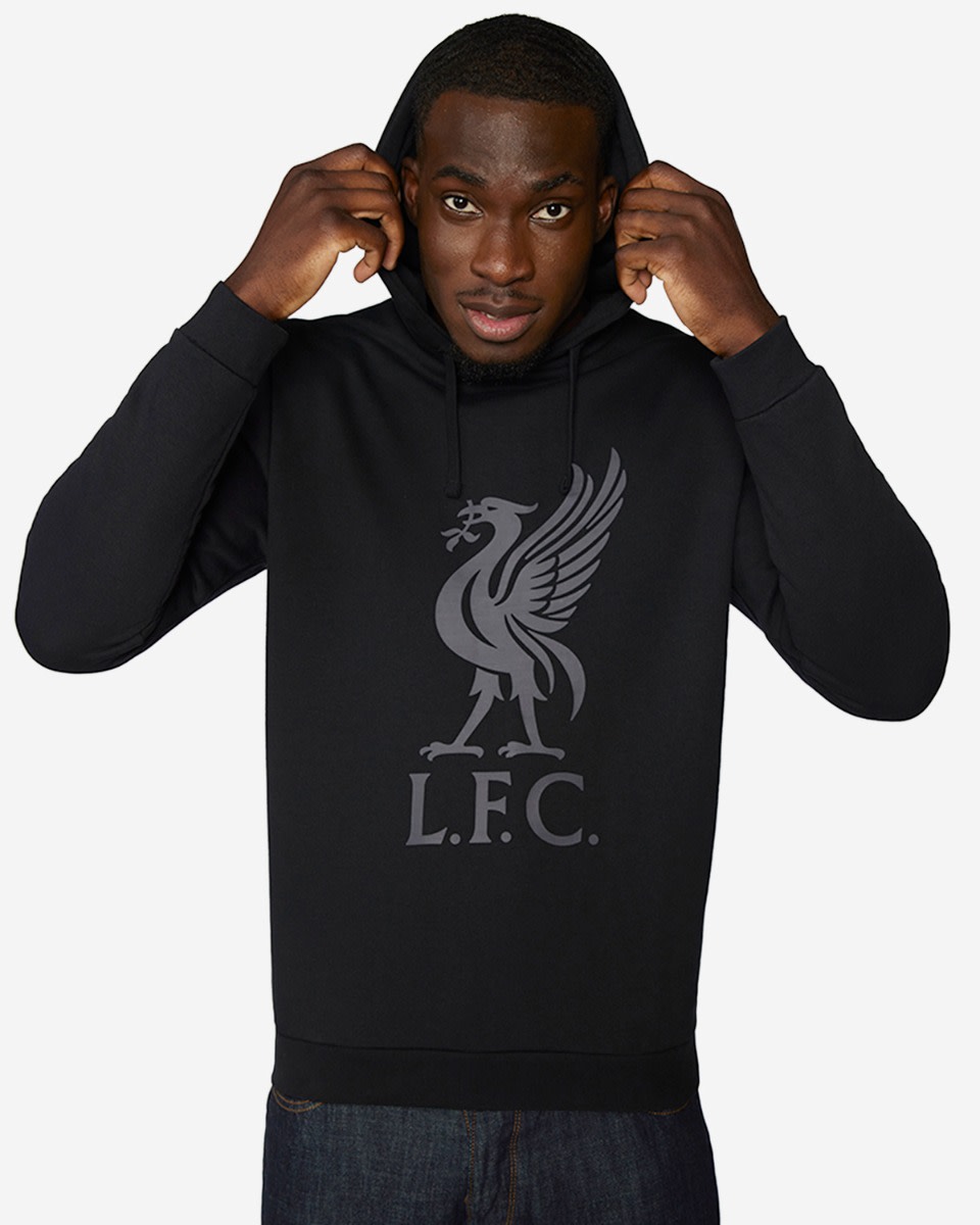 LFC Mens Liverbird Lightweight Hoody Black - Image 1