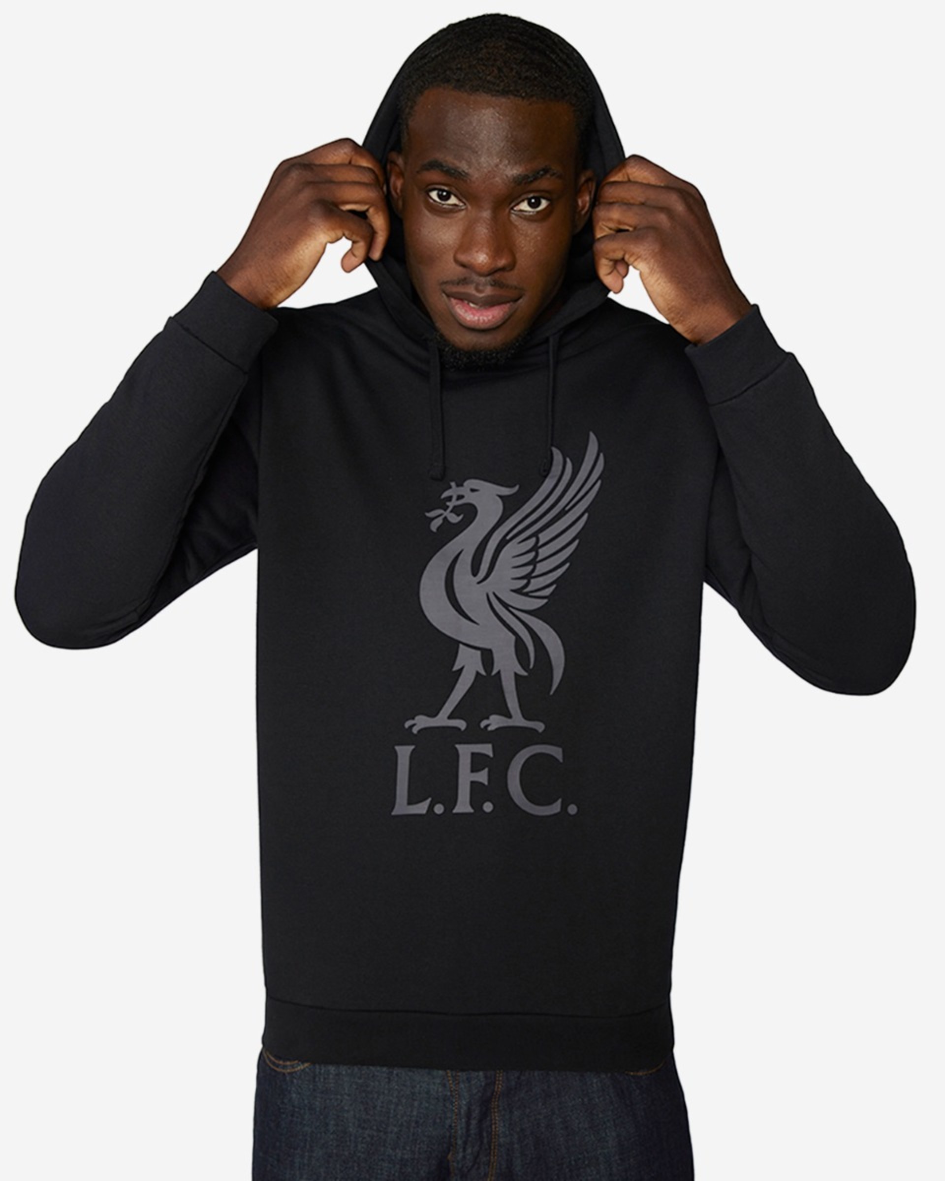 LFC Herre Liverbird letvægts hættetrøje sort - Image 1
