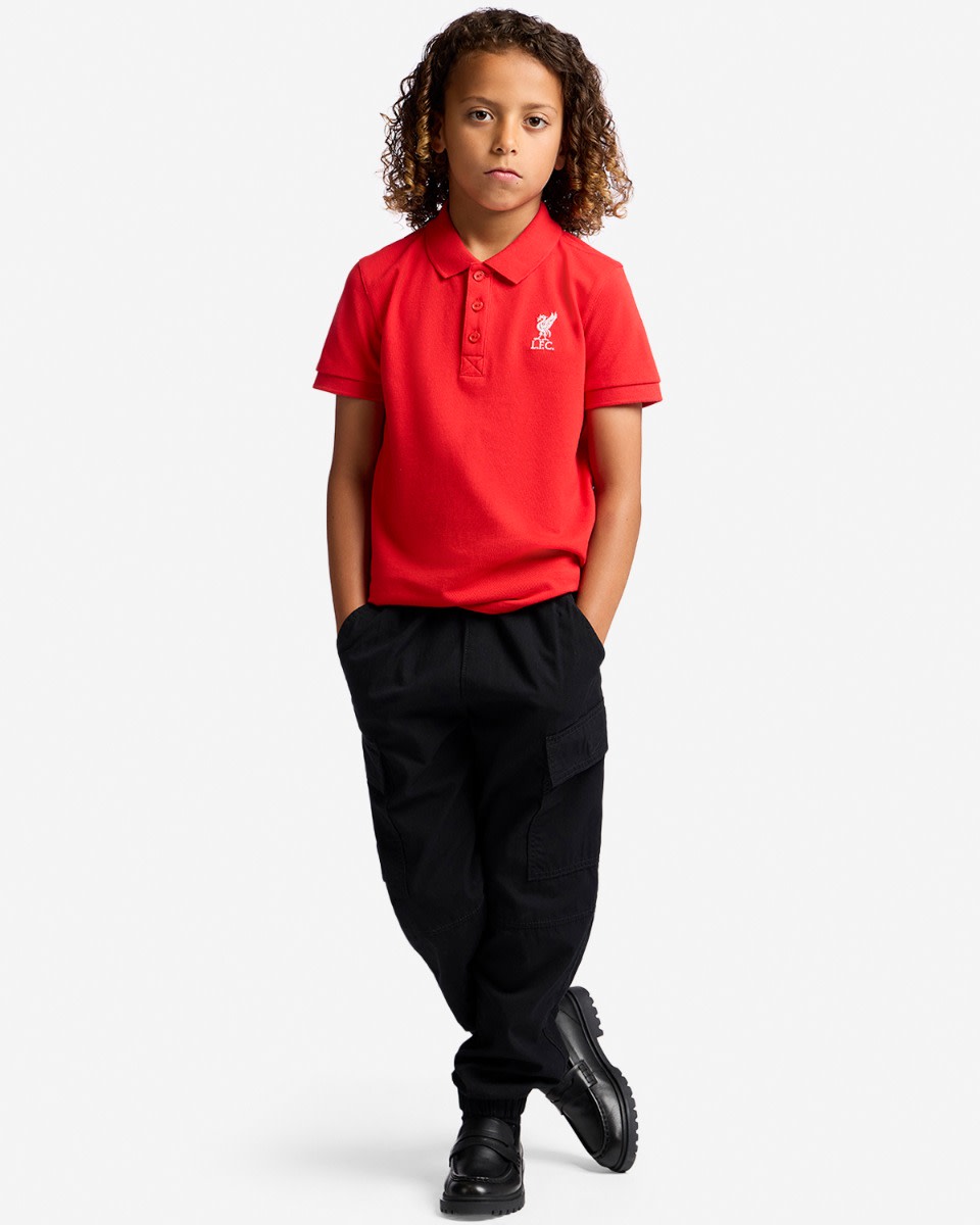 LFC Juniors Short Sleeve Polo Red - Image 4