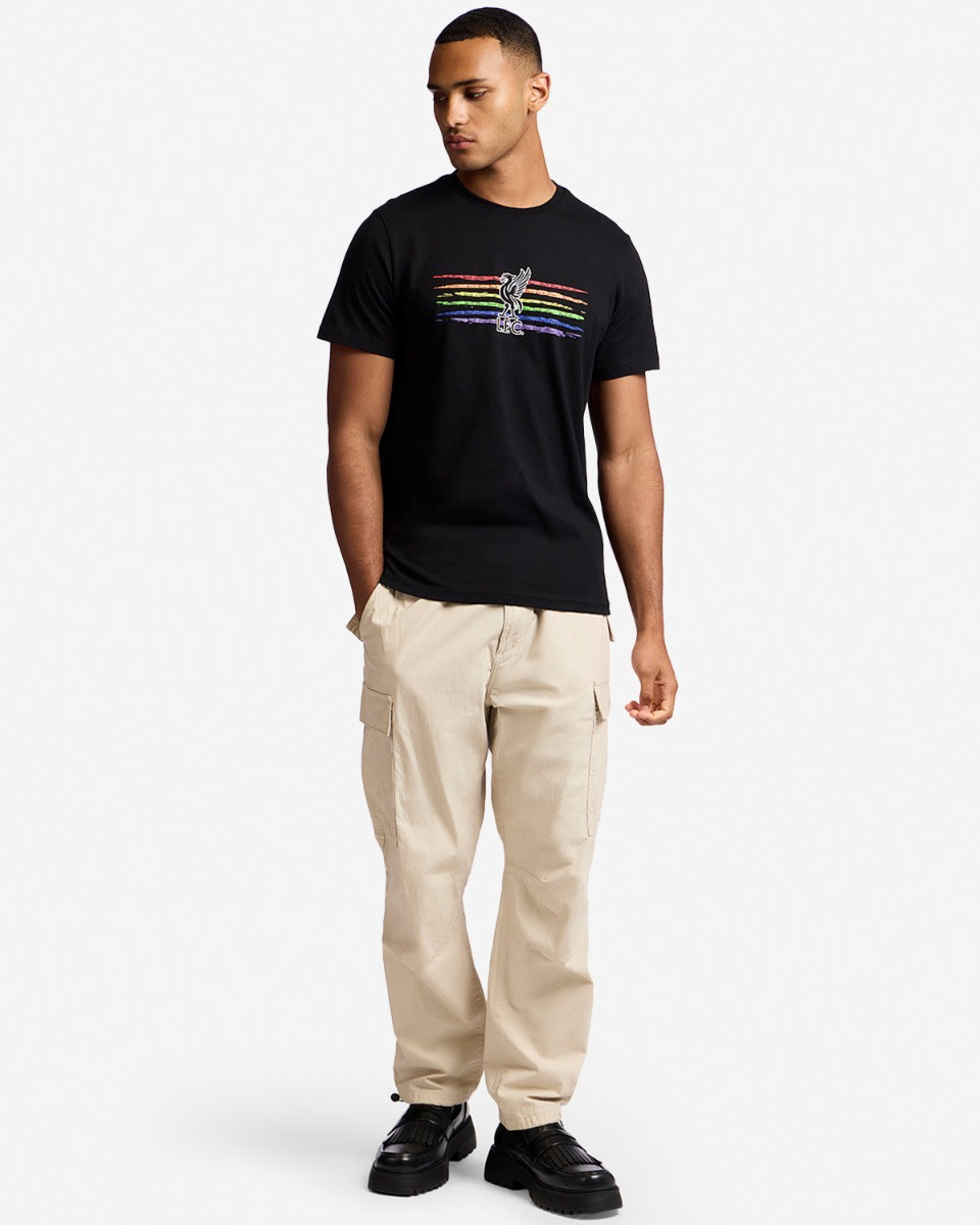 LFC Adult Liverbird Pride Tee Black - Image 4