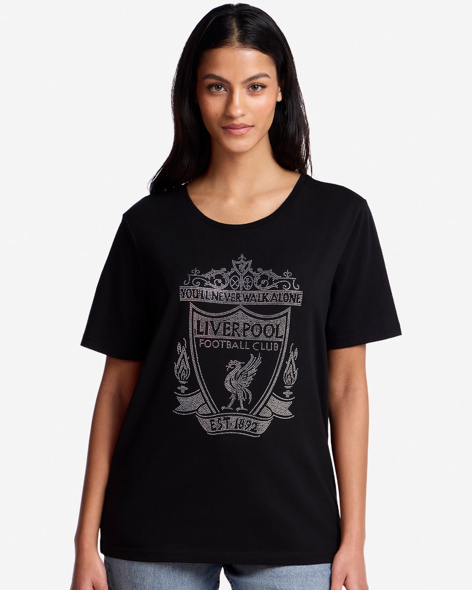 LFC Womens Diamanté Tee Black - Image 1