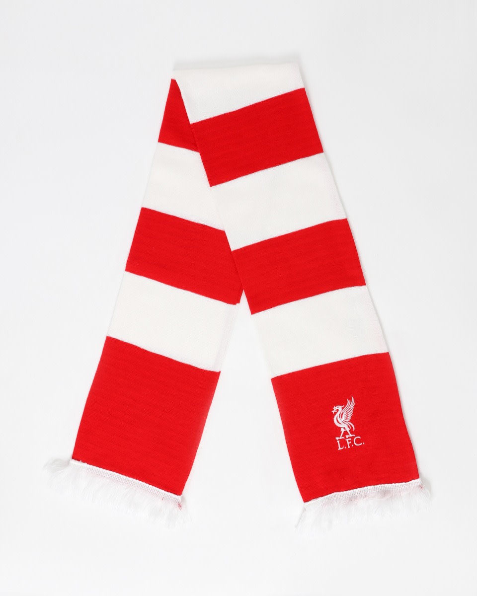 LFC Juniors Red & White Bar Scarf - Image 1