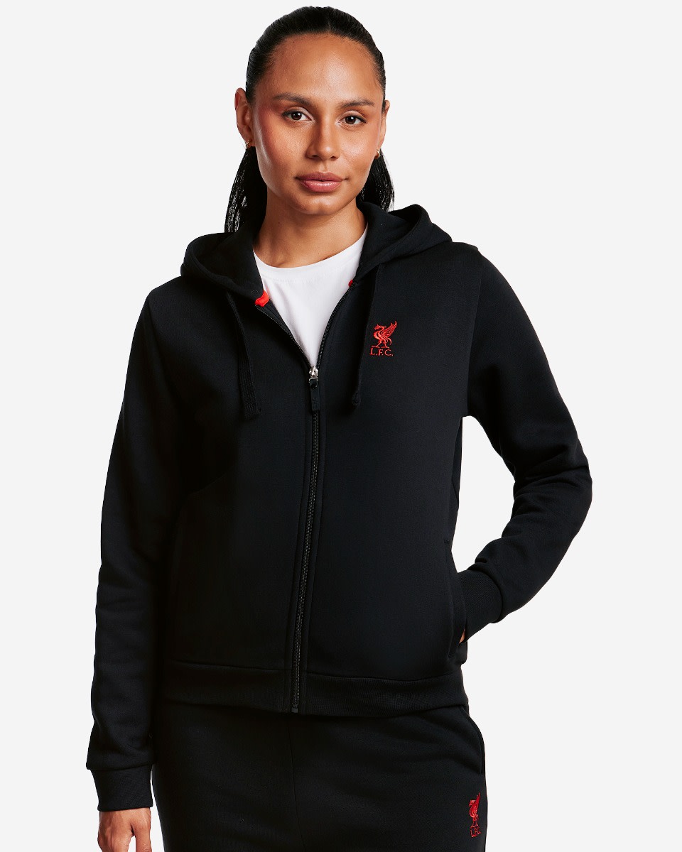 LFC Womens Zip Through Hoodie Black - Image 1