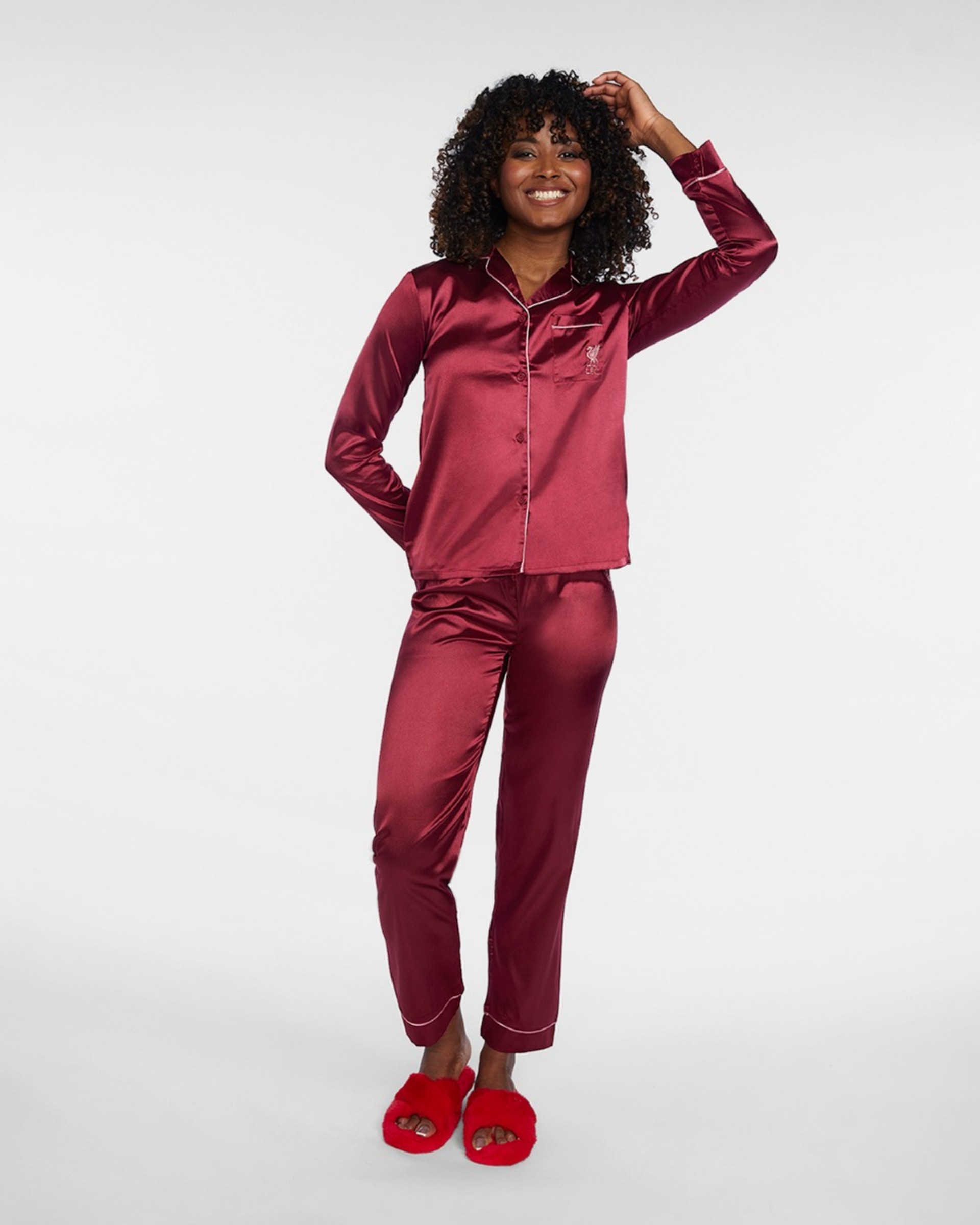 Conjunto de pijama de satén para mujer LFC - Image 3