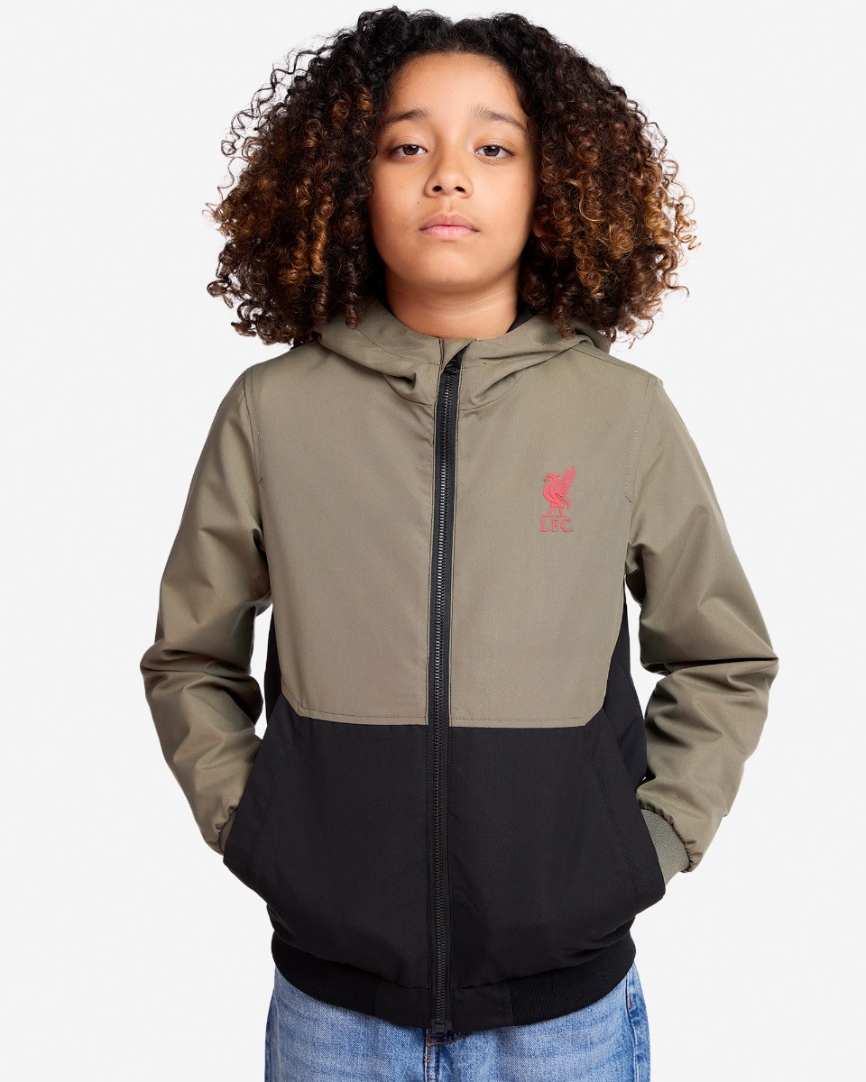 LFC Juniors Colour Block Windcheater Khaki - Image 1