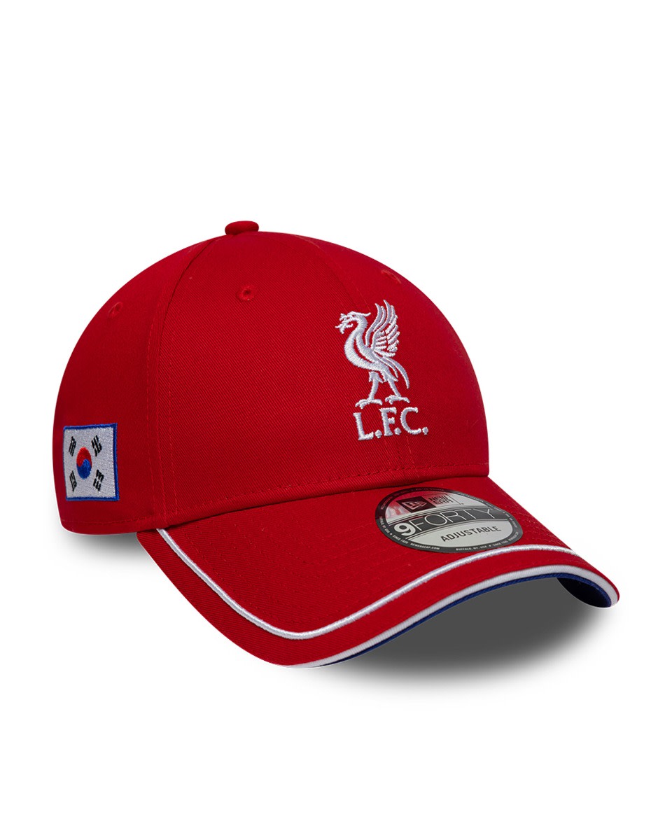 LFC New Era Adults 9FORTY South Korea Cap Scarlet - Image 1