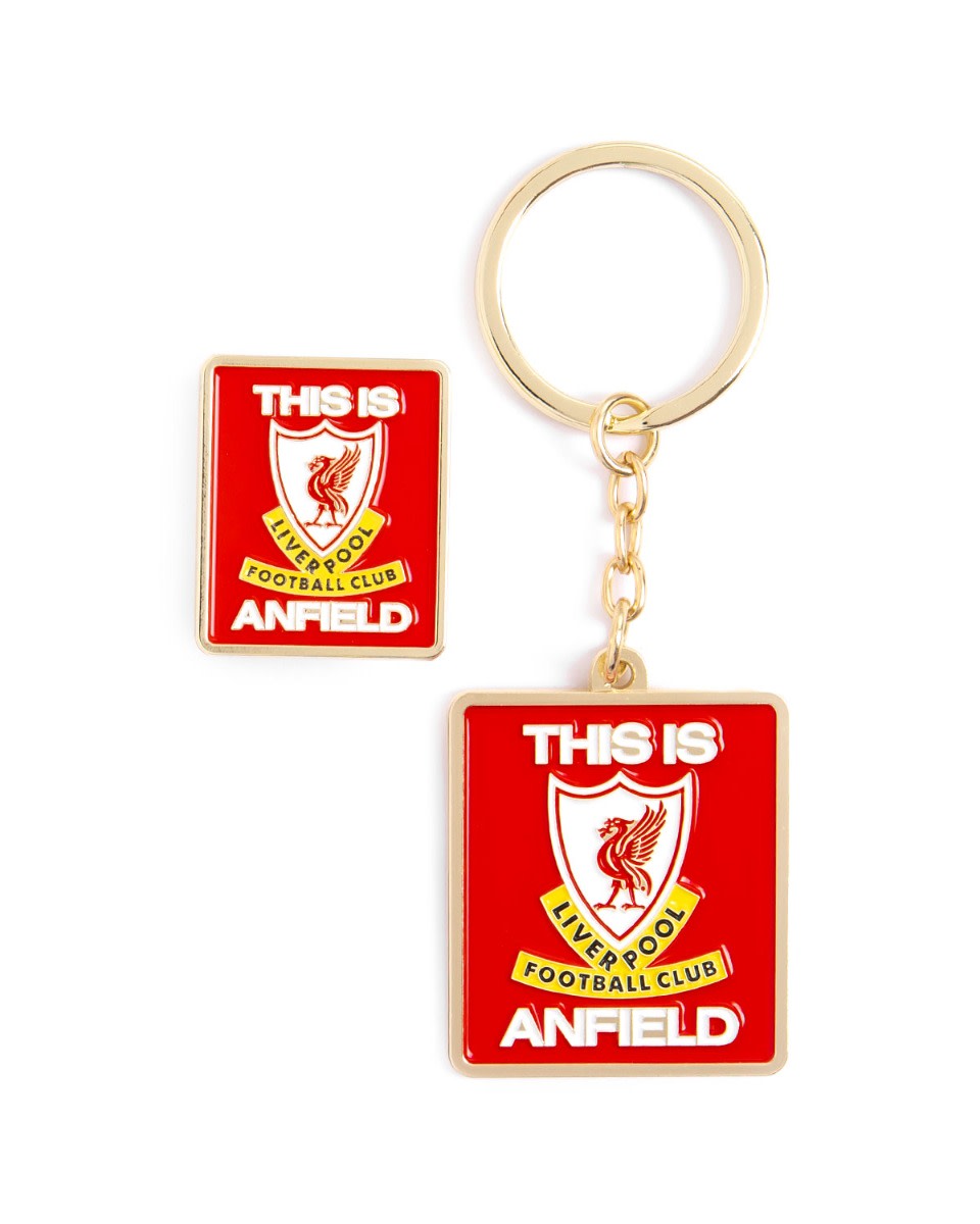 LFC This Is Anfield Badge & Keyring Set - Image 1