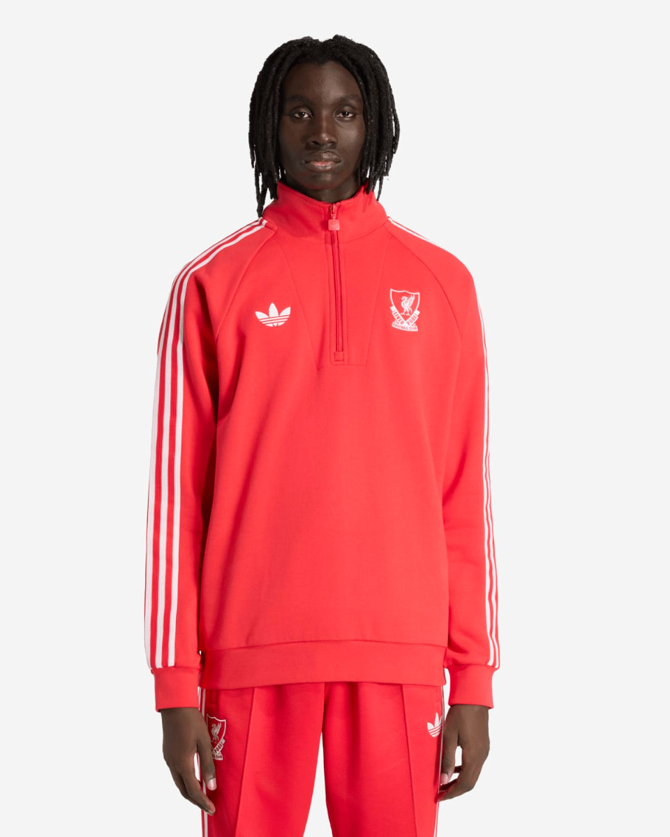 LFC adidas Originals เสื้อคลุมซิปสำหรับบุรุษสีแดง - Image 1