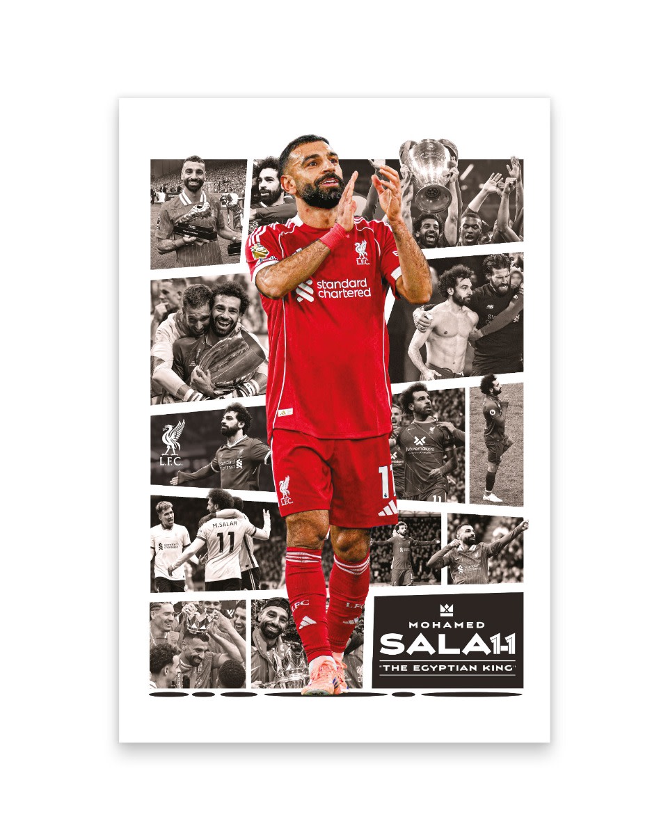 LFC Salah Montage Stort Vykort - Image 1
