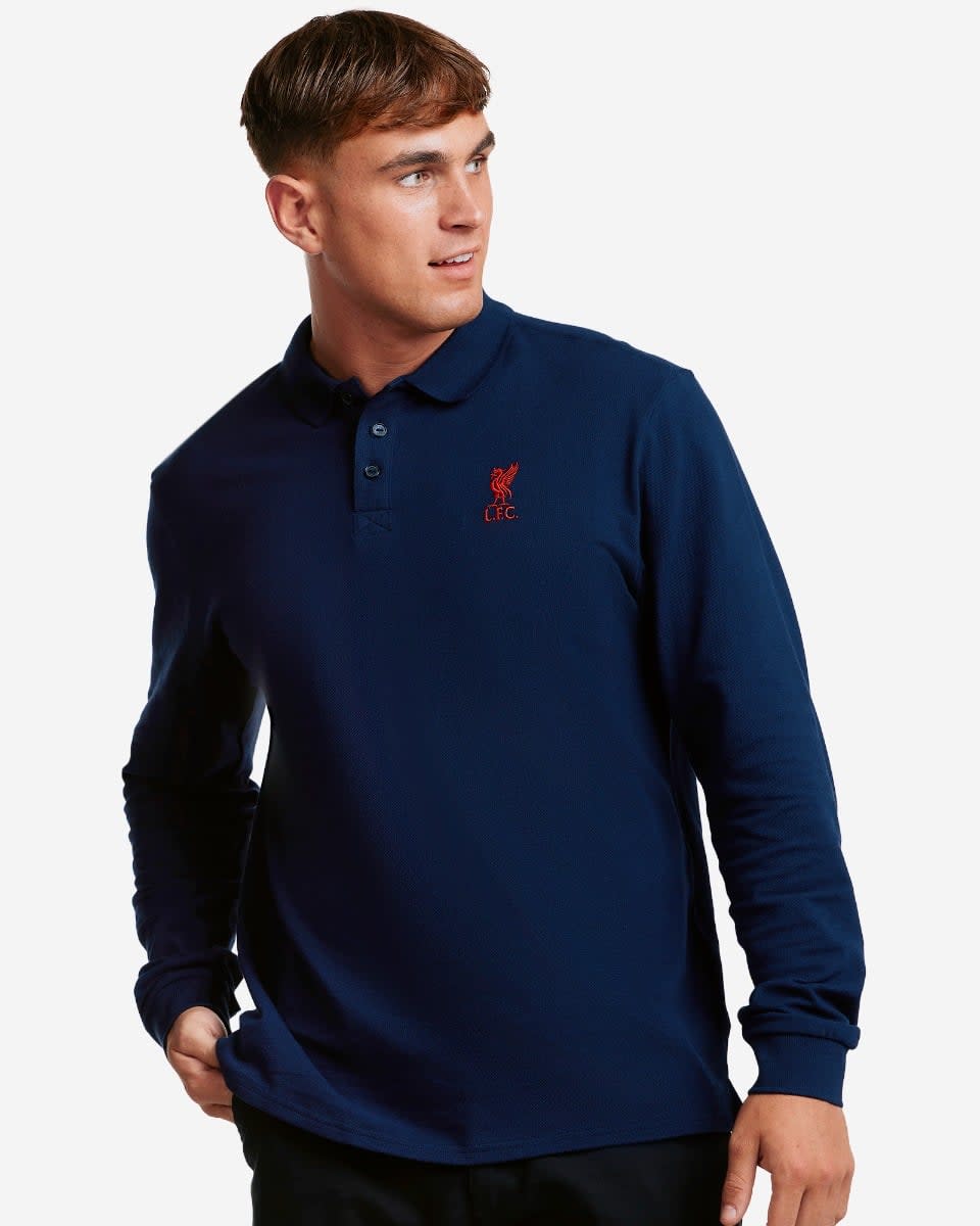 LFC Mens Long Sleeve Polo Navy - Image 1