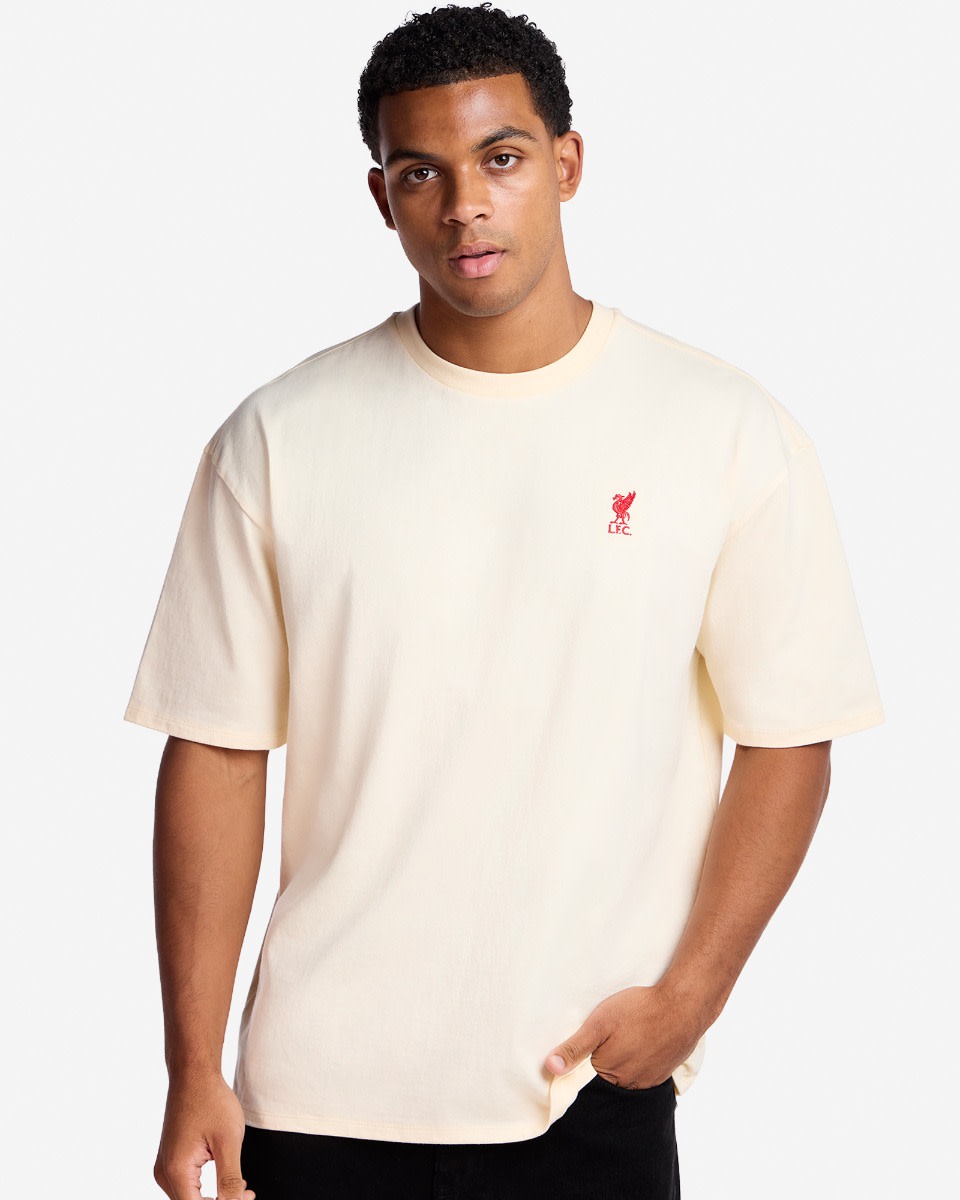 LFC Mens Oversized We Are Liverpool Tee Cream - Image 2