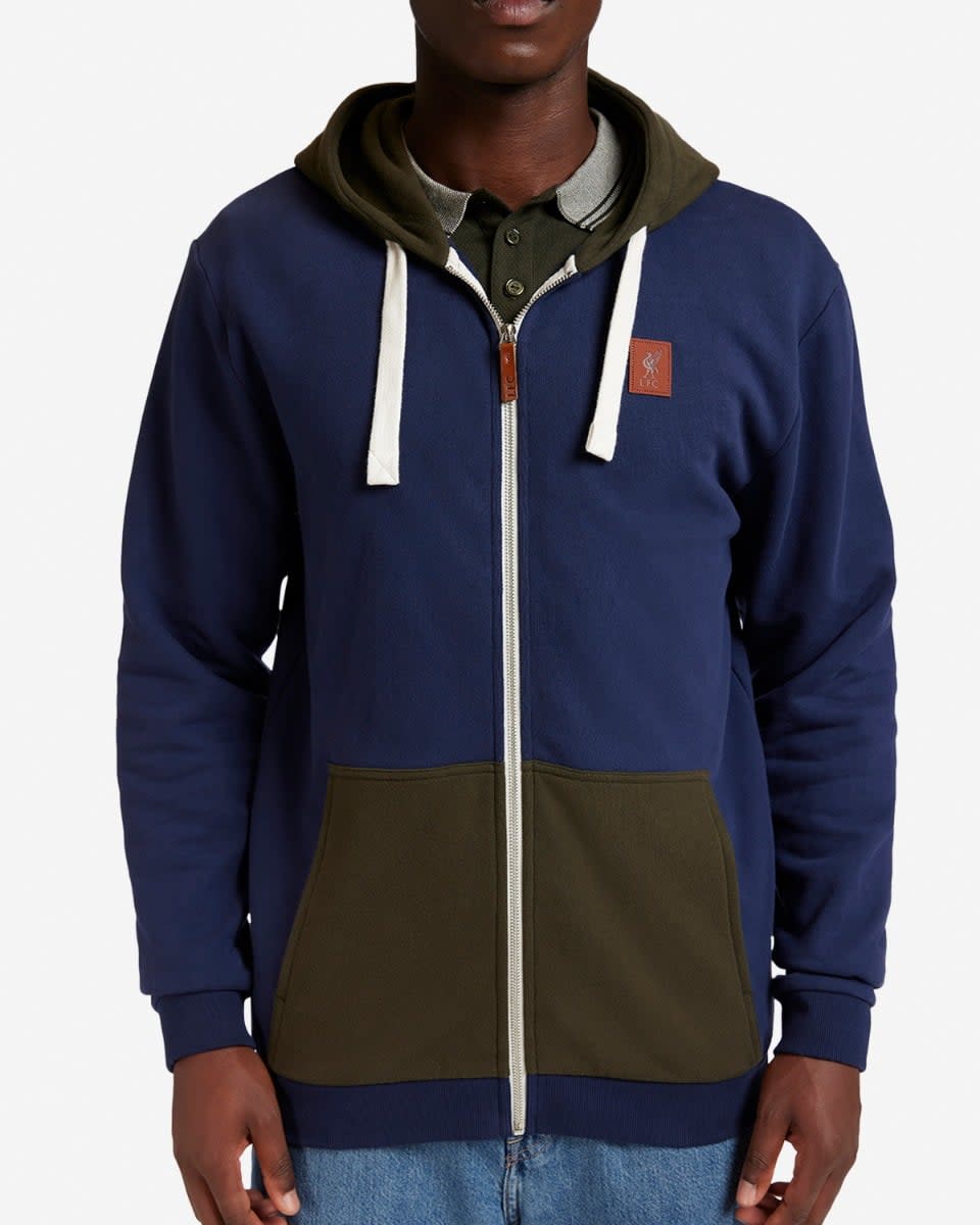 LFC Mens Hooded Fleece Zip Navy - Image 4