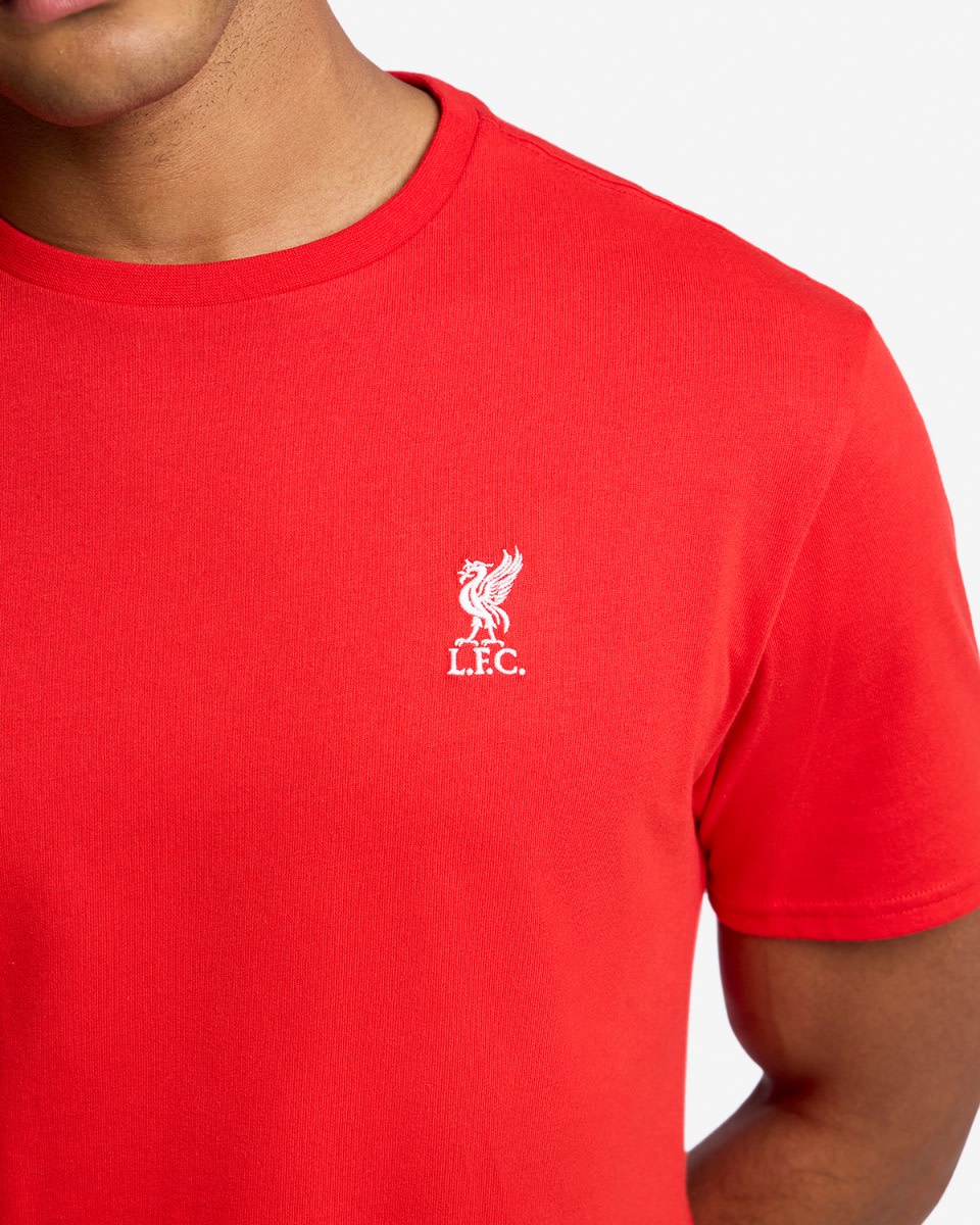 LFC Mens Liverbird Embroidered Tee Red - Image 2