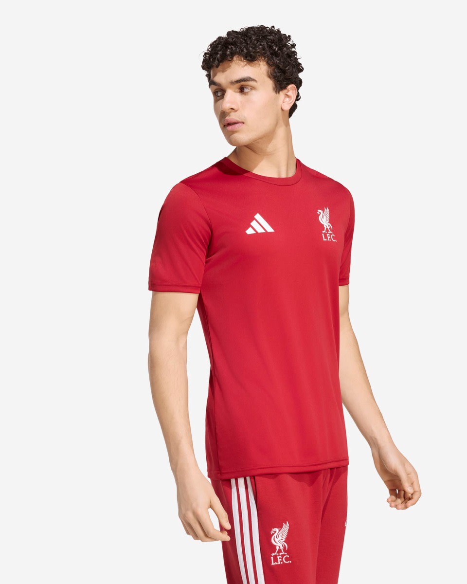 LFC 阿迪达斯男士 26/27 DNA Poly T 恤活性栗色 - Image 1