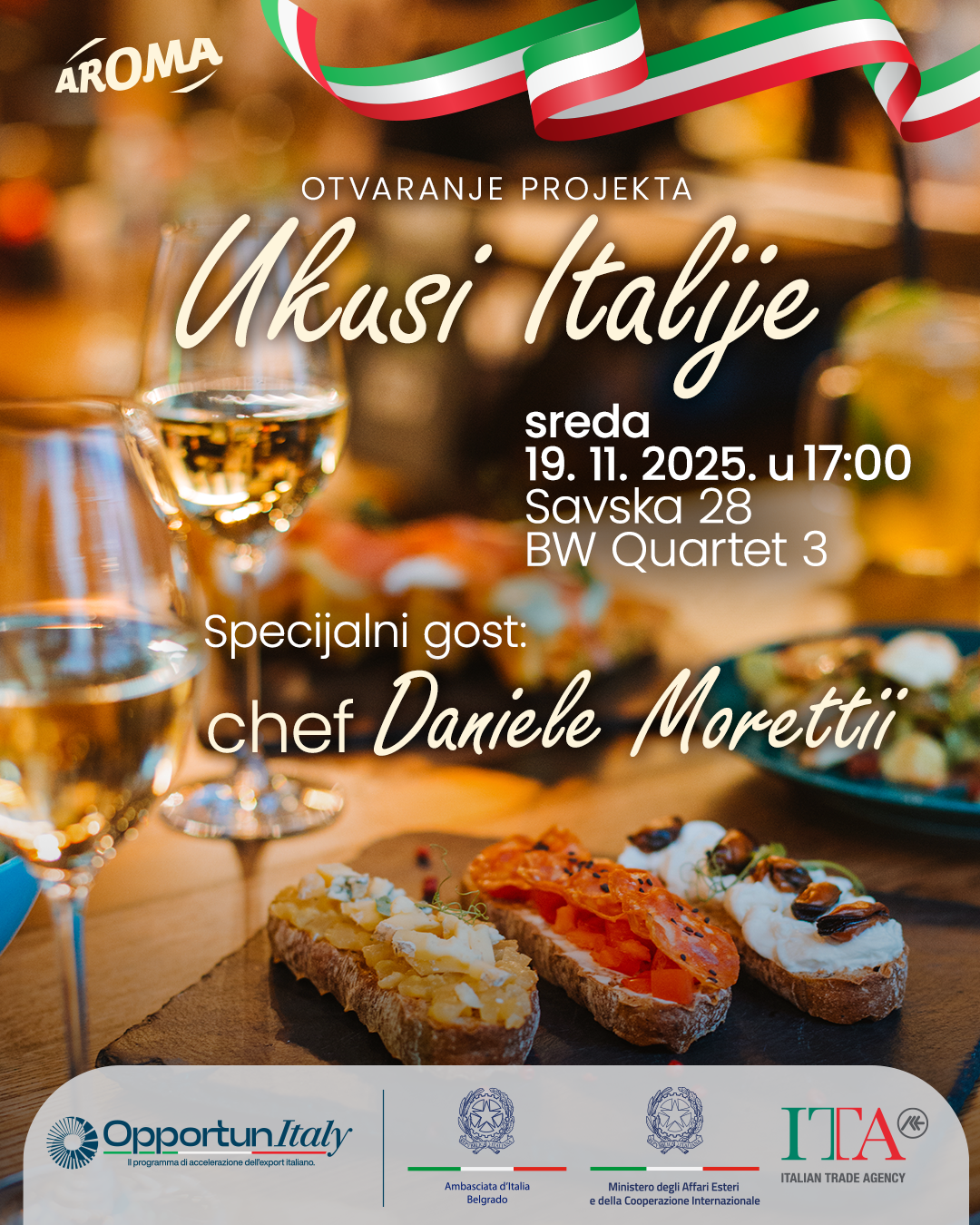 Ukusi Italije – Promocija italijanskih proizvoda u Aroma marketu