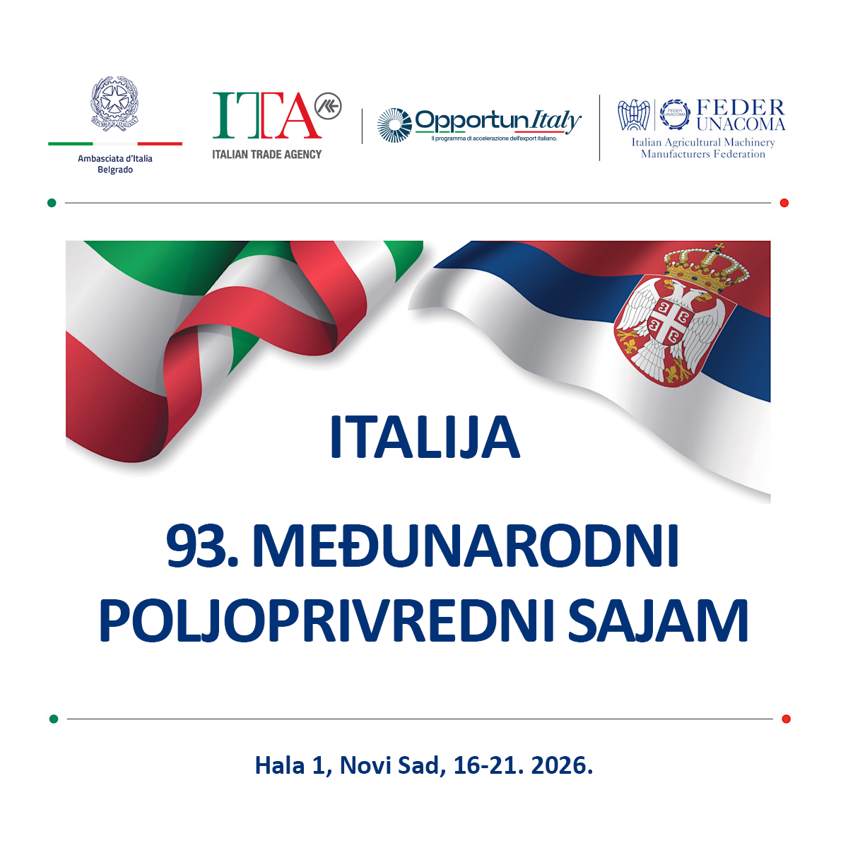 Italijanska kolektivna izložba na 93. Međunarodnom poljoprivrednom sajmu u Novom Sadu