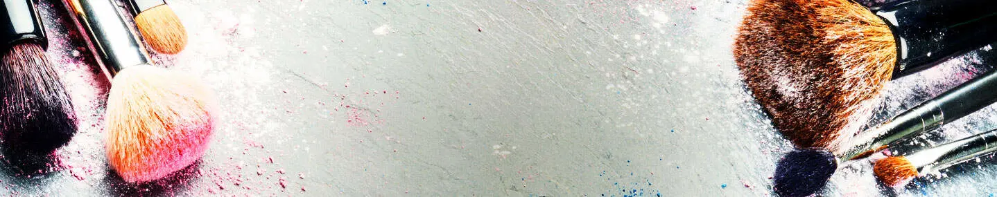 Close-up of make-up brushes