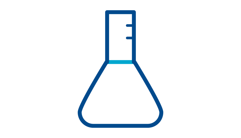 icône d'une fiole de chimie