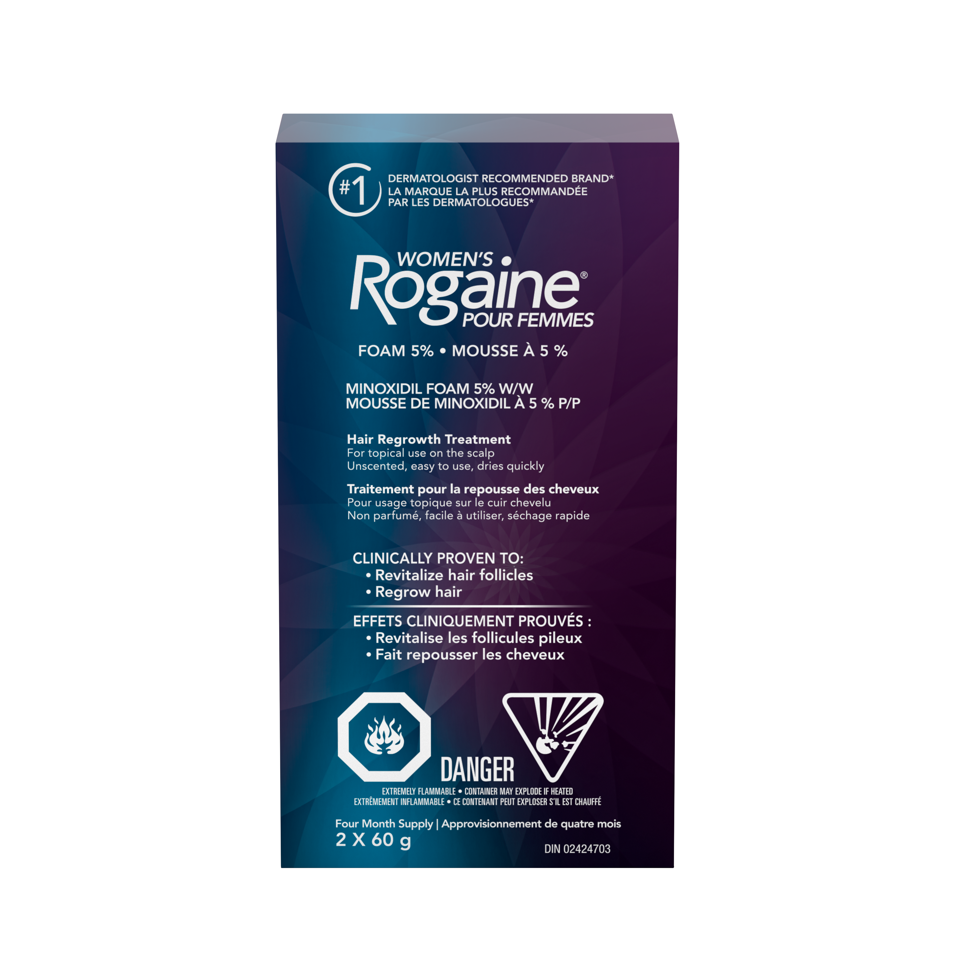 womens 5% minoxidil hair growth product box