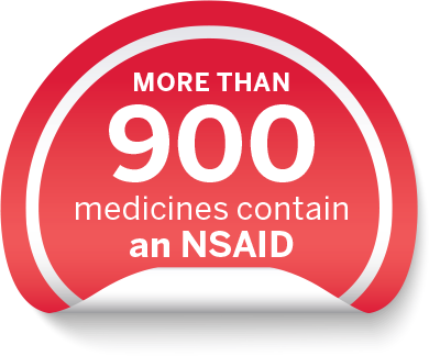 More than 900 medicines contain an NSAID