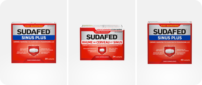 Un groupe de produits Sudafed