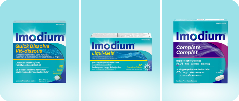 A group of Imodium products