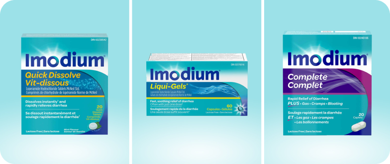 A group of Imodium products