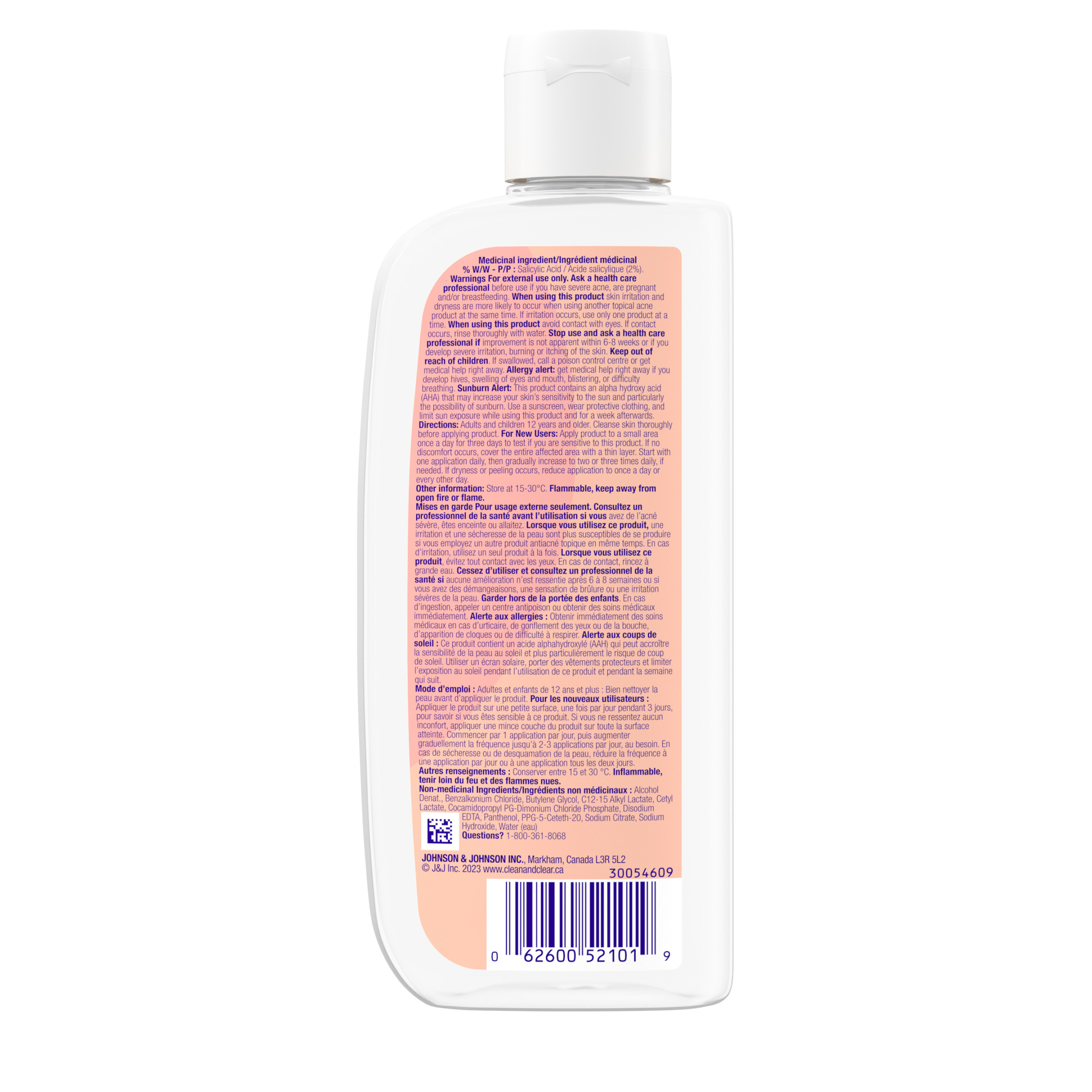 Vue arrière du tonifiant antiacné Clean & Clear Essentials®, 235 ml