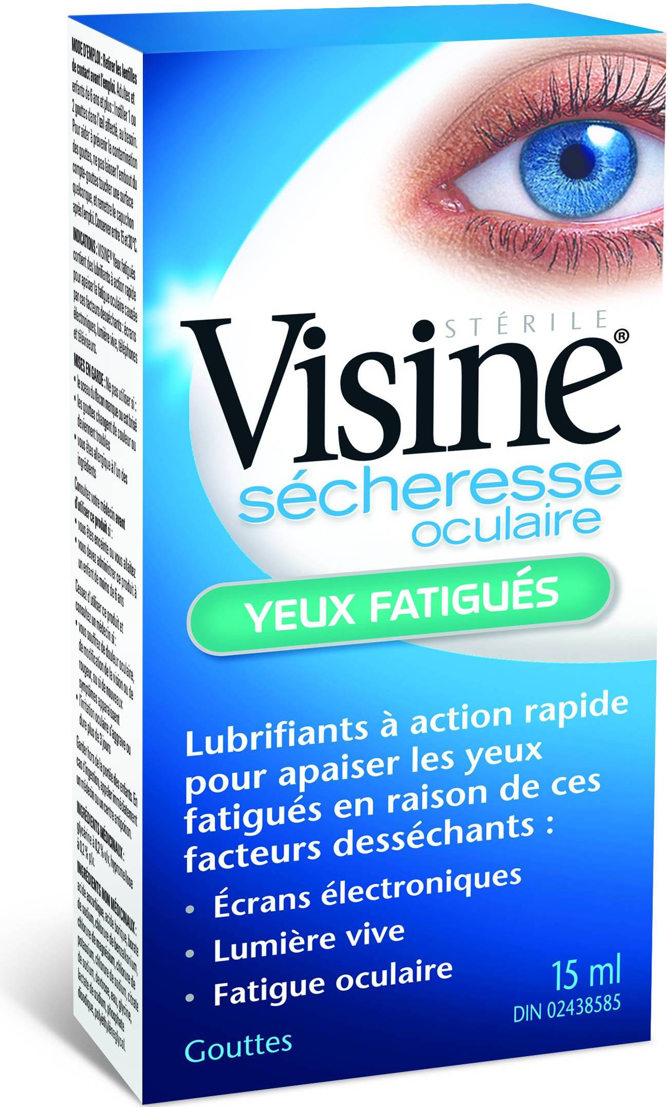 Visine secheresse oculair yeux fatigues