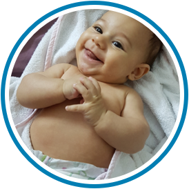 Baby in a circle
