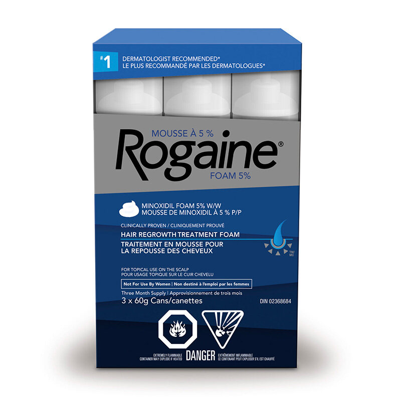 emballage de la mousse ROGAINE® pour hommes