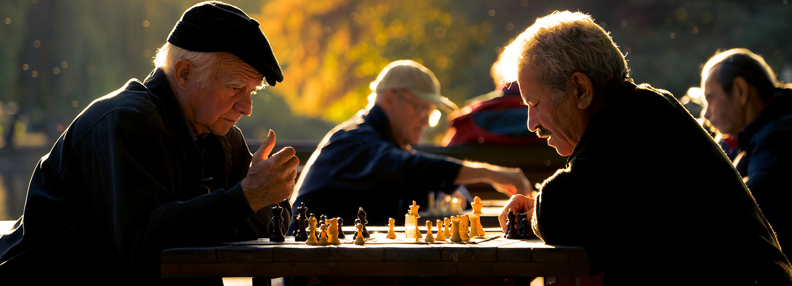 Older men playing chess