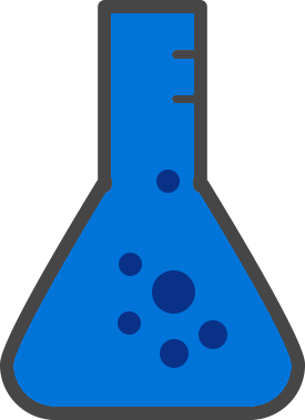 icône d'une fiole de chimie