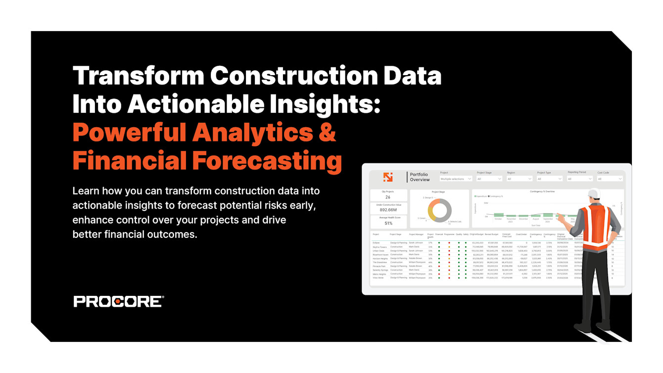 Transform Construction Data Into Actionable Insights' eBook cover