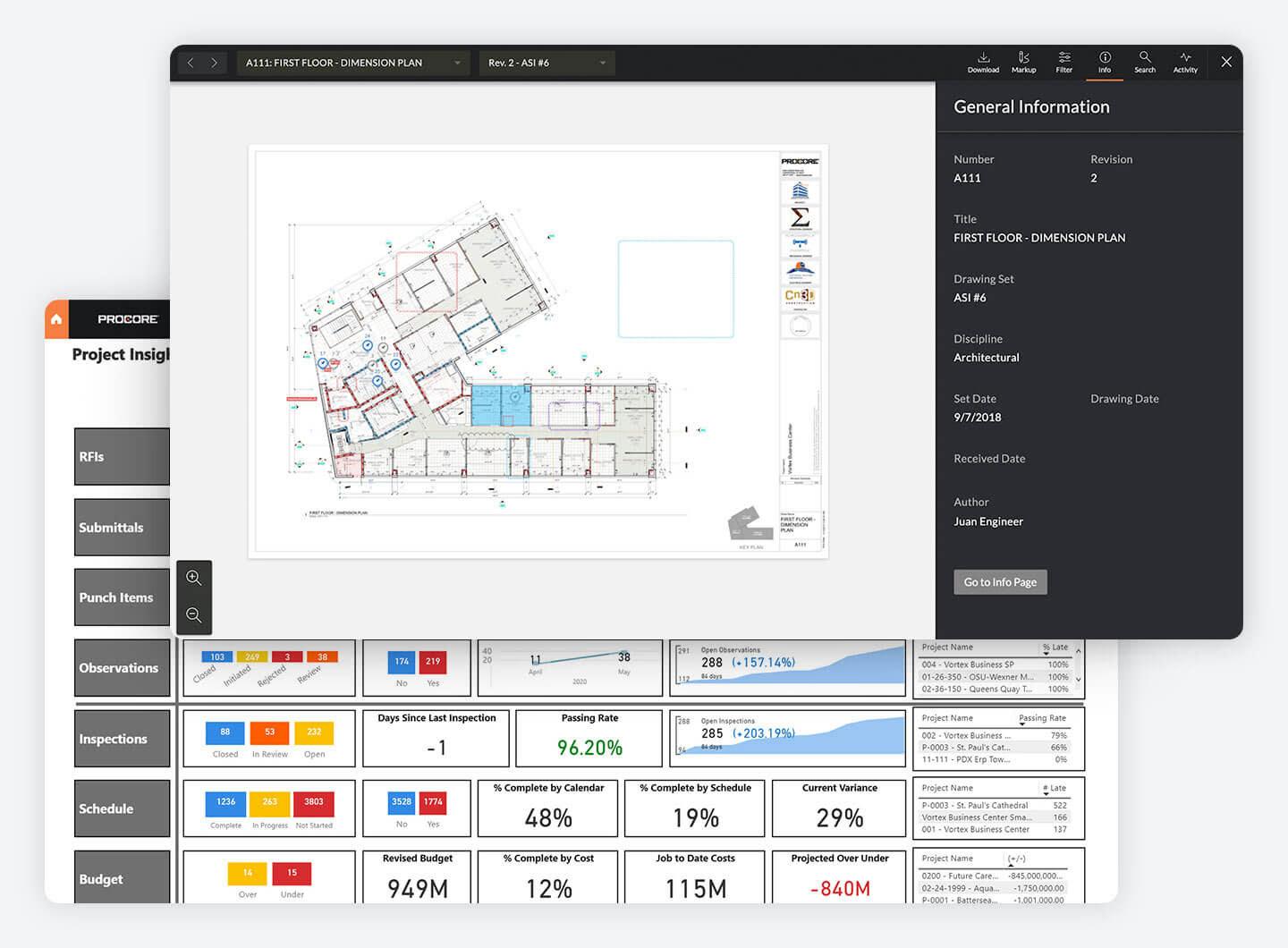 Procore Screens