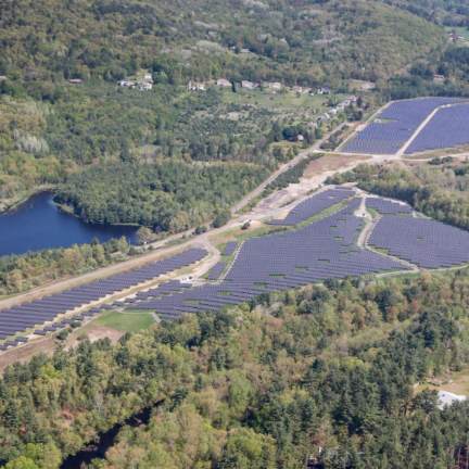 Arial view of a Solar array built by Borrego Solar