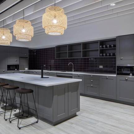 Grey design kitchen space