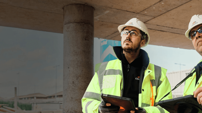 Conack workers inspecting a site