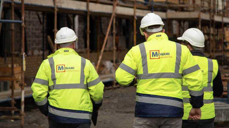 Construction workers on a jobsite