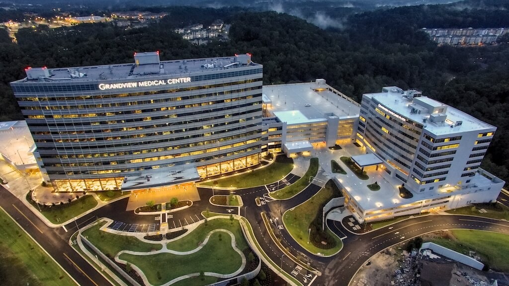 Aerial view of the Grandview Medical Center