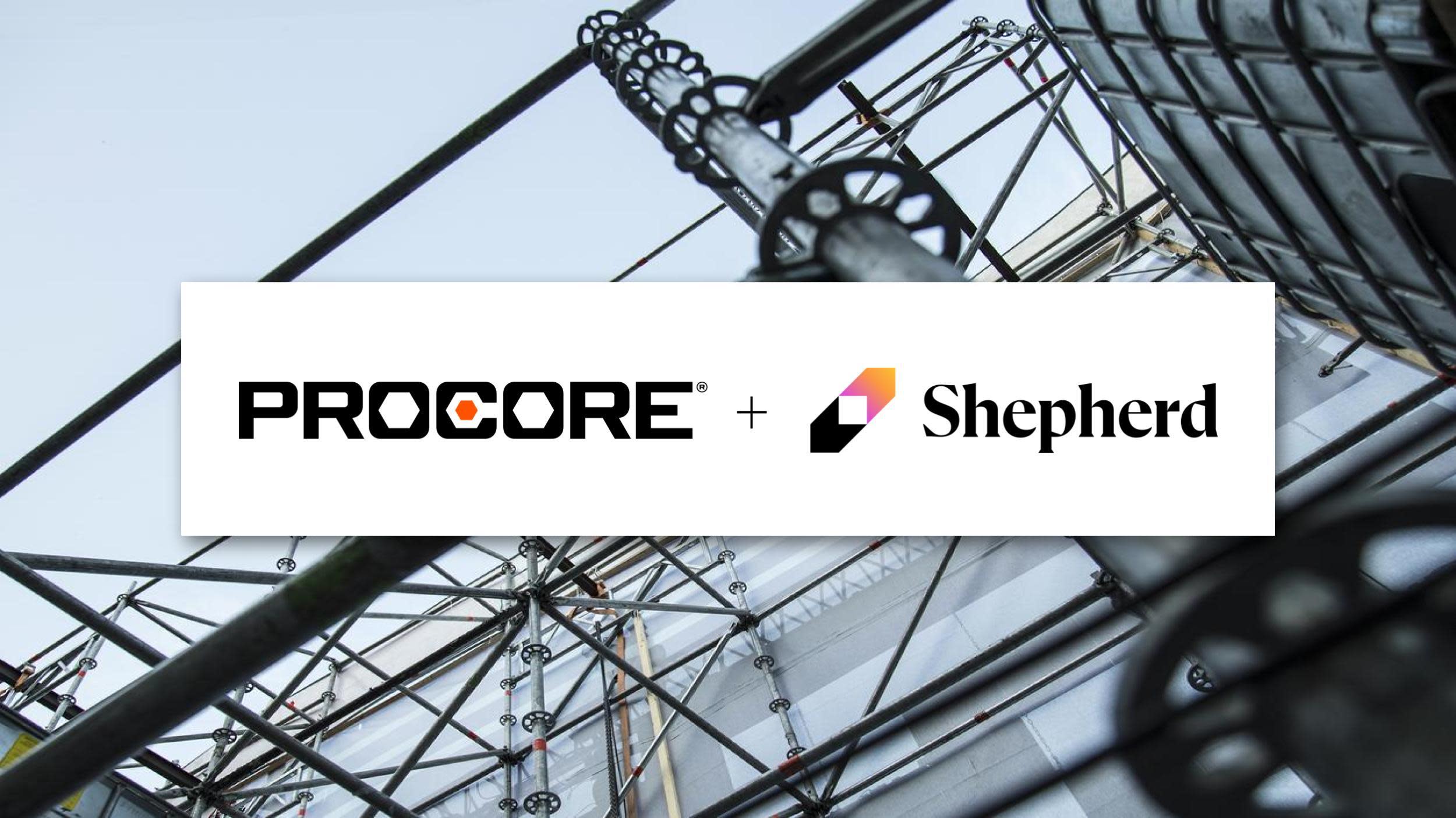 Procore and Shepherd logos lockup