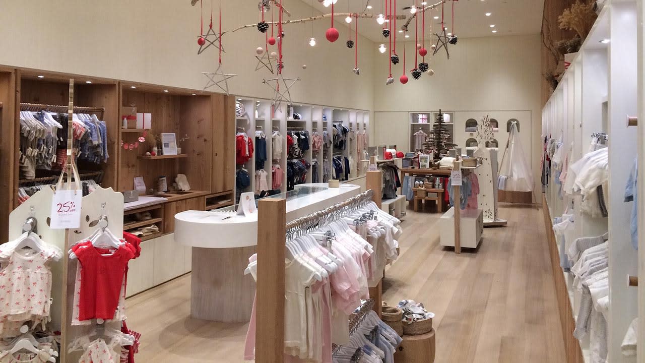 Inside of a baby clothing shop