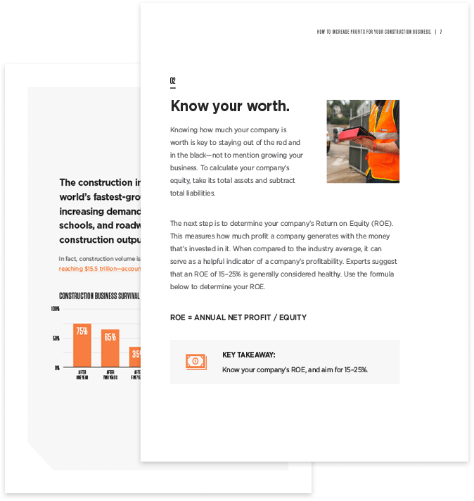 Interior pages of How To Increase Profits For Your Construction Business Ebook