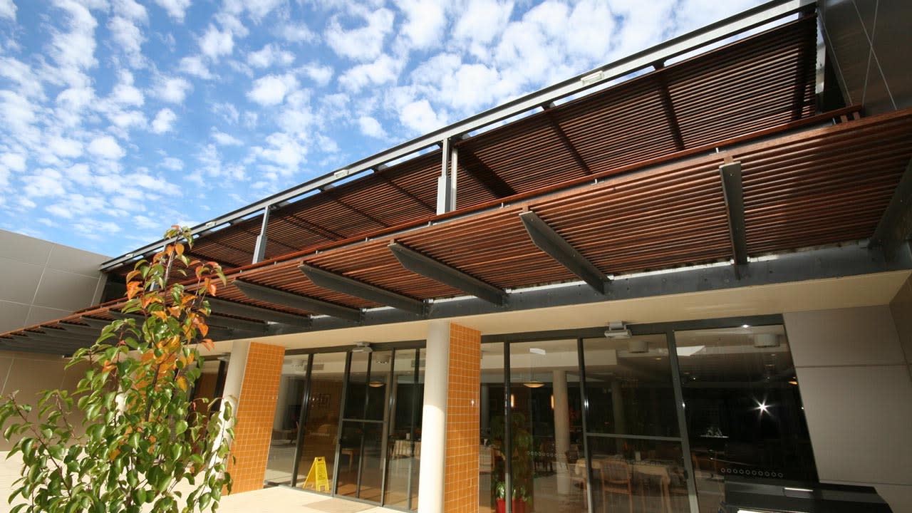 Low angle view of a buildings ceiling