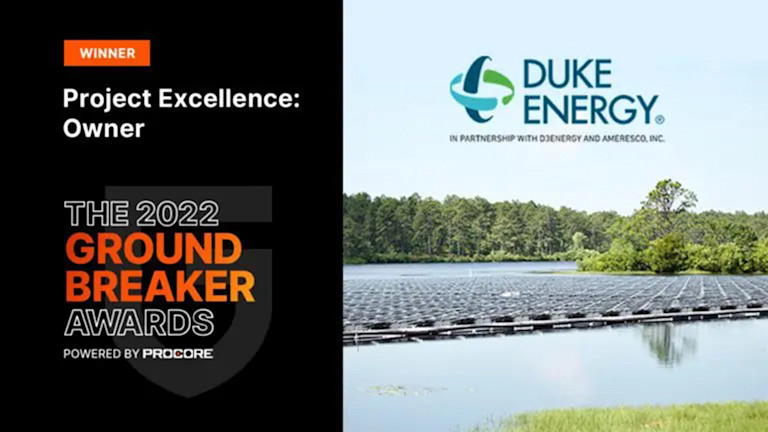 2022 groundbreak award ad for duke energy