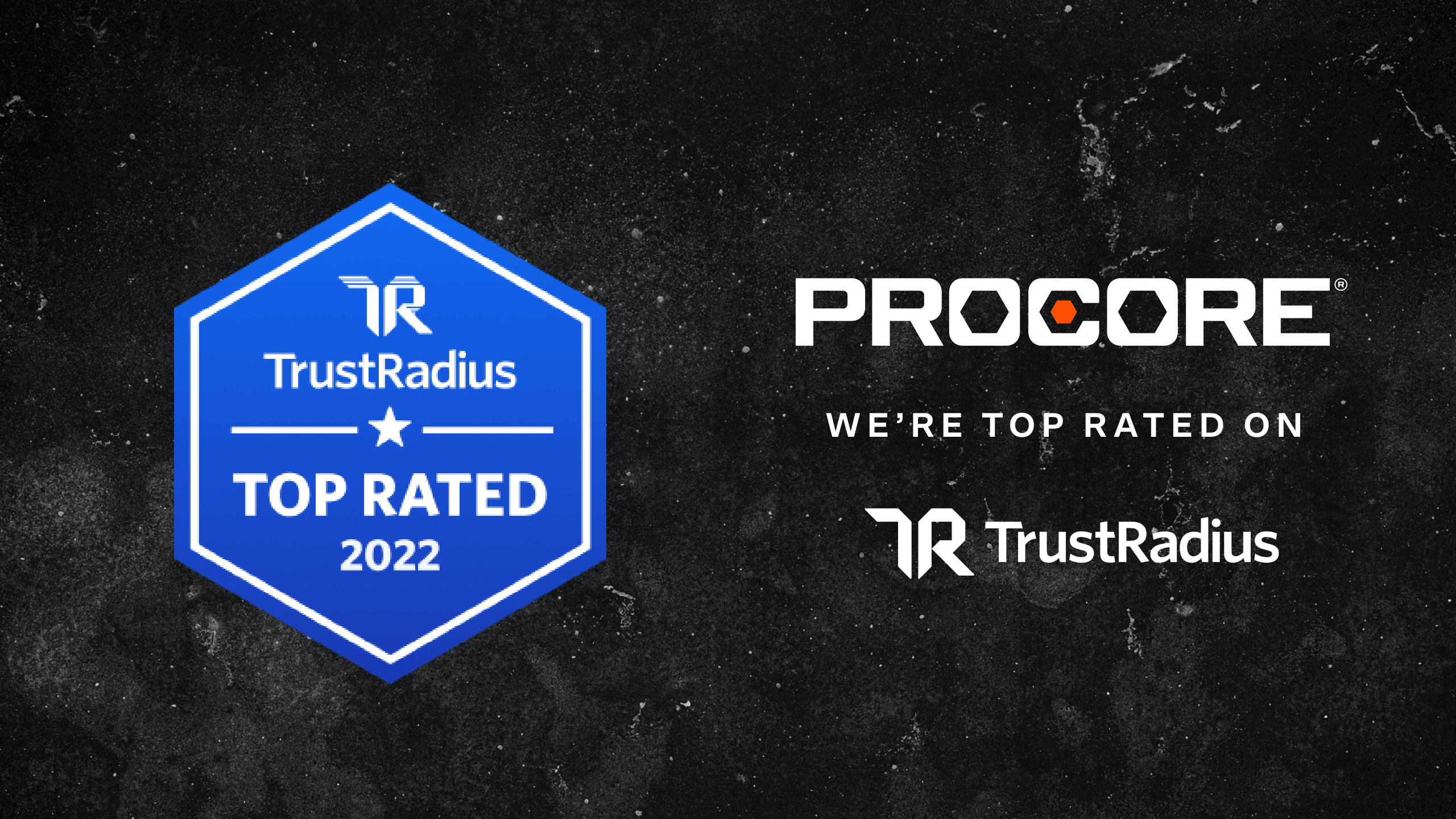 TrustRadius Top Rated Construction Product badge for Procore