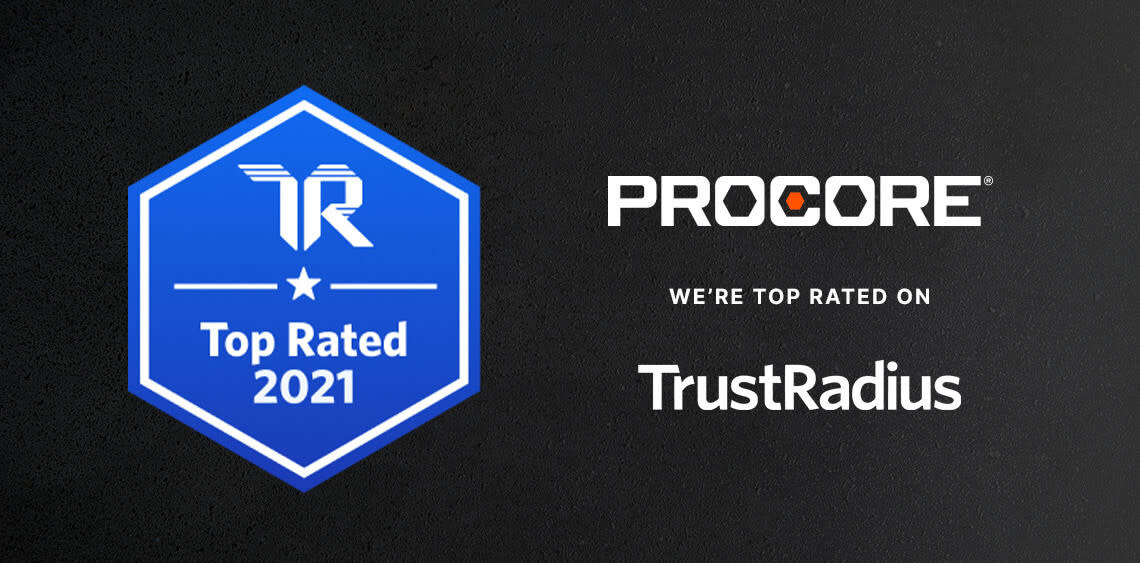 Trust Radius Awards Procore press graphic