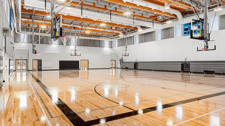 A basketball court