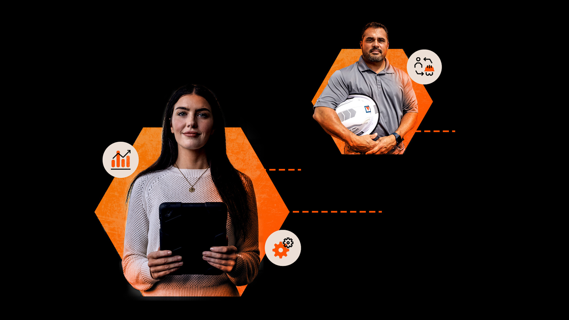 Two images of an owner