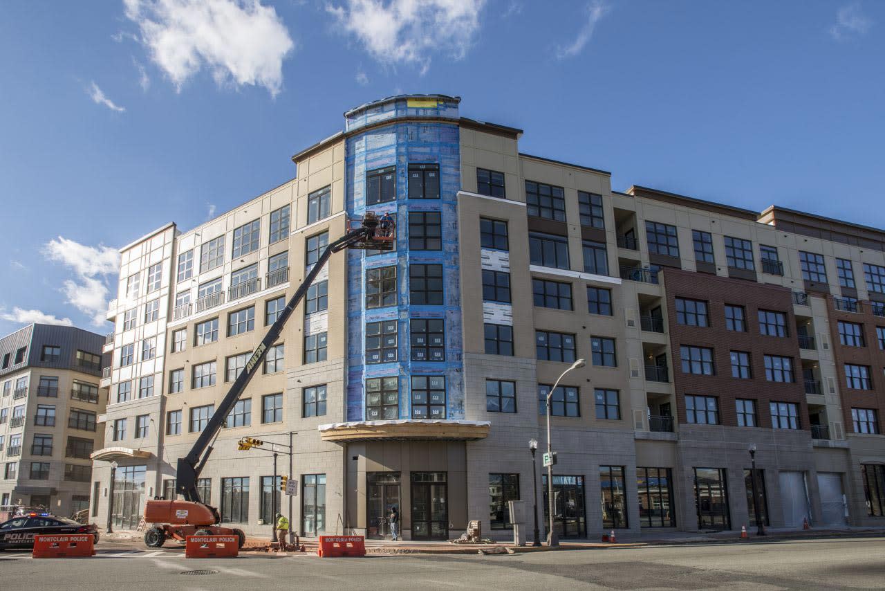 Finishing touches of a building under construction